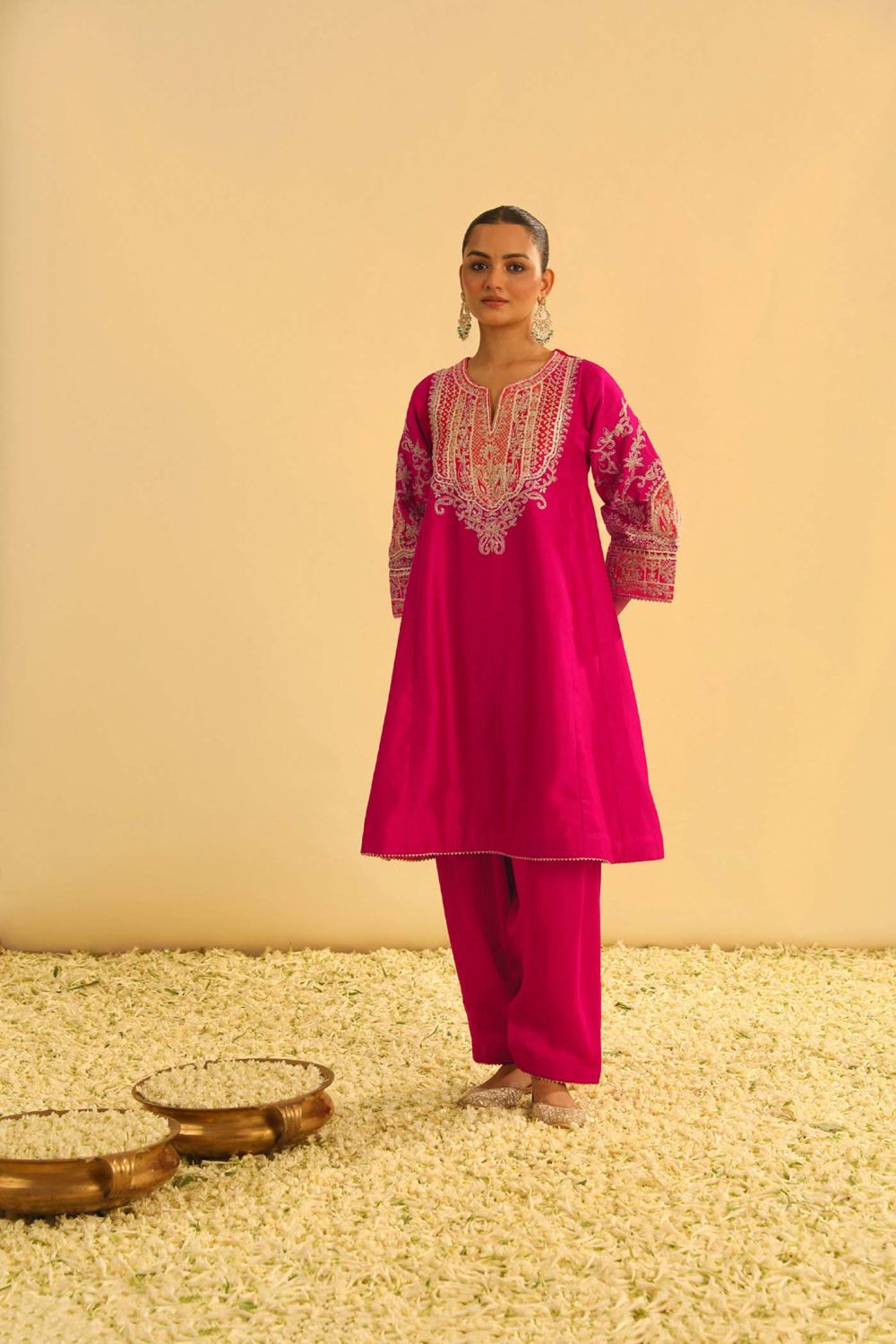 Mohsina Chauga with Salwar-Hotpink