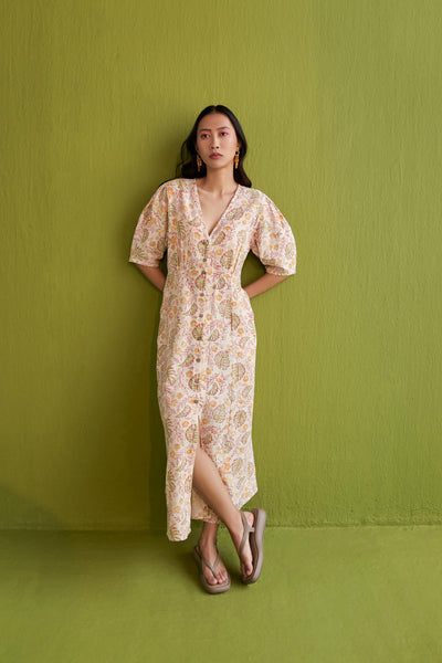 Monstera Garden Kala Cotton Dress
