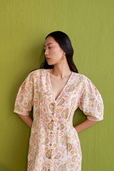 Monstera Garden Kala Cotton Dress