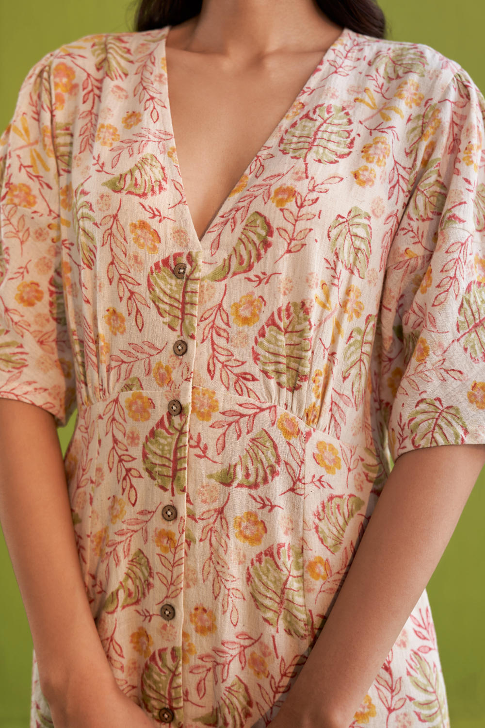 Monstera Garden Kala Cotton Dress