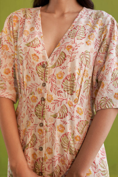 Monstera Garden Kala Cotton Dress