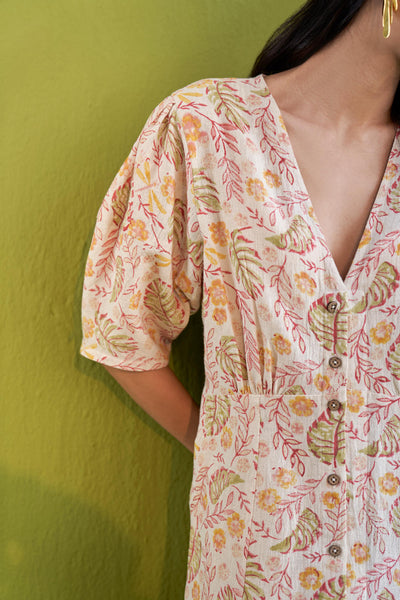 Monstera Garden Kala Cotton Dress