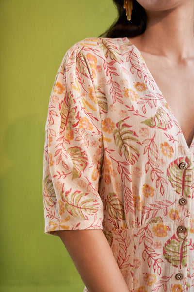 Monstera Garden Kala Cotton Dress