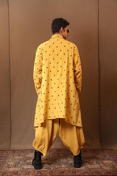 Mustard EMB Spade Jacket Pant Set (3 PCS)