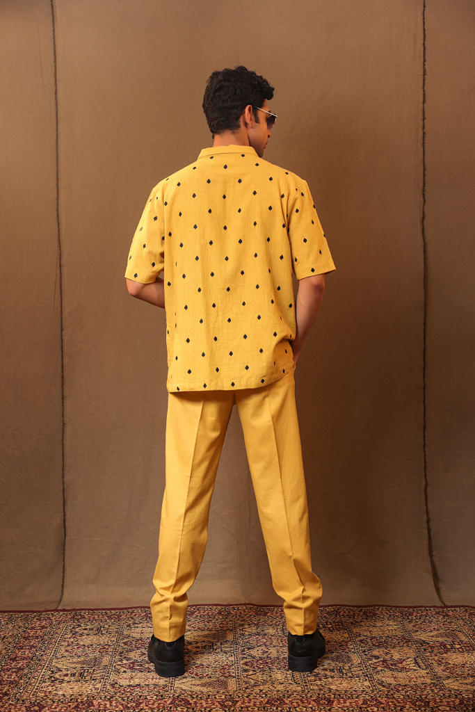 Mustard Spade EMB Bluff Jacket Set (2 PCS)