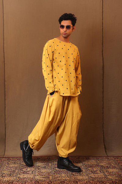 Men's Mustard Baggy Pants