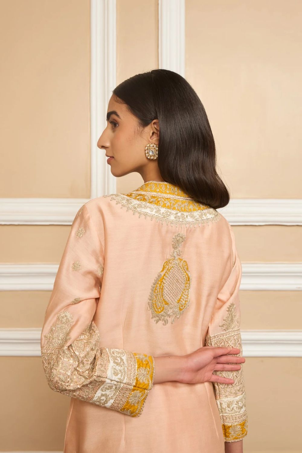 Myreen Straight kurta with dhoti-Rosepink
