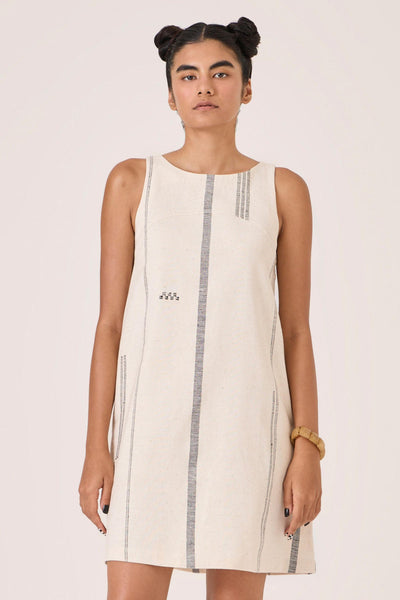 Nalaka Handwoven Cotton Shift Dress