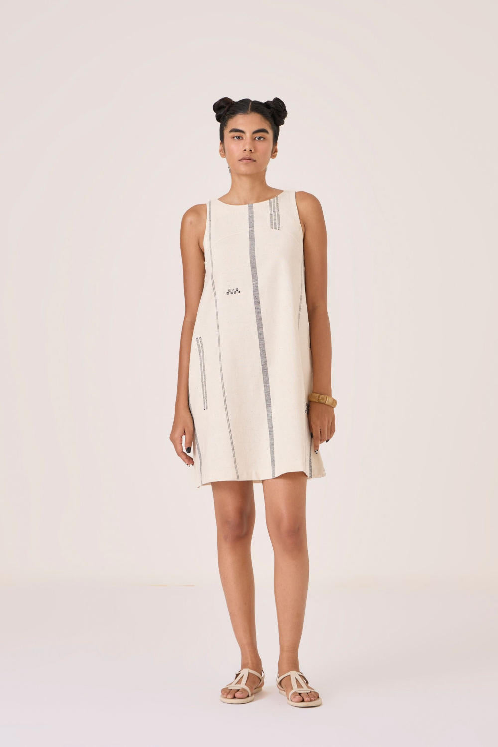 Nalaka Handwoven Cotton Shift Dress