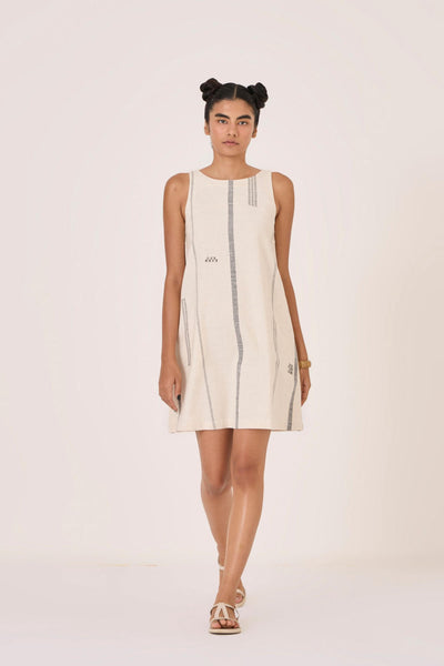 Nalaka Handwoven Cotton Shift Dress