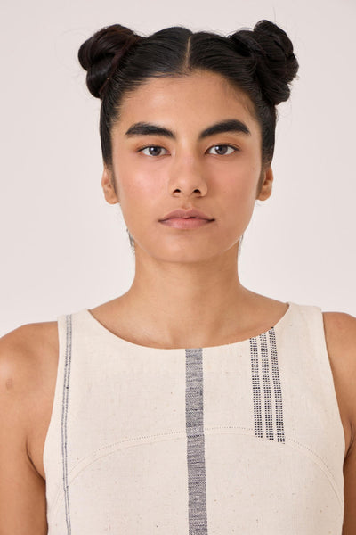 Nalaka Handwoven Cotton Shift Dress