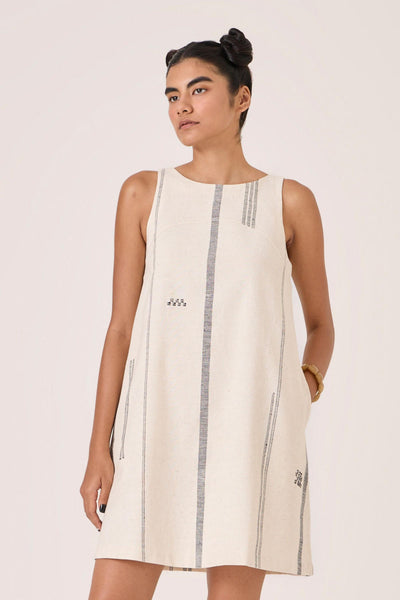 Nalaka Handwoven Cotton Shift Dress