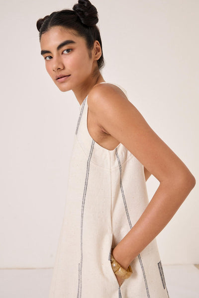 Nalaka Handwoven Cotton Shift Dress
