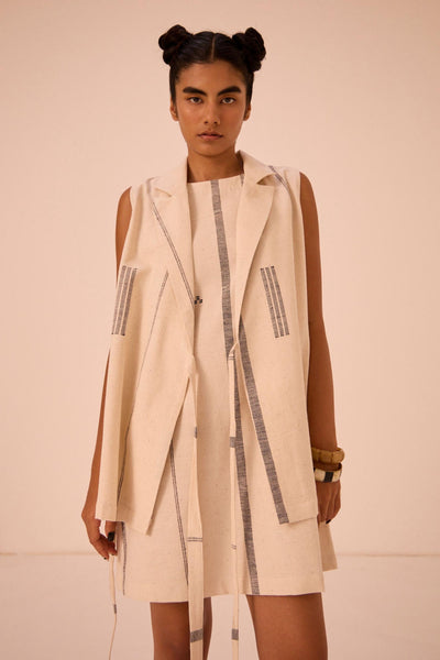 Nalaka Handwoven Cotton Shift Dress
