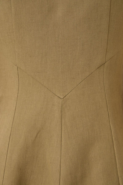 Nimal Olive Embroidered Dress
