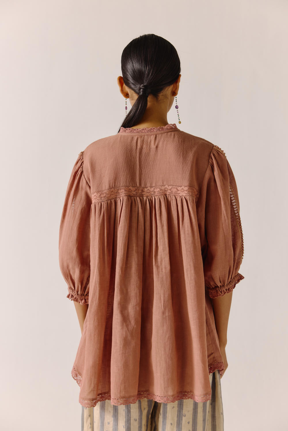 Nova top-Peach Anaar Emb