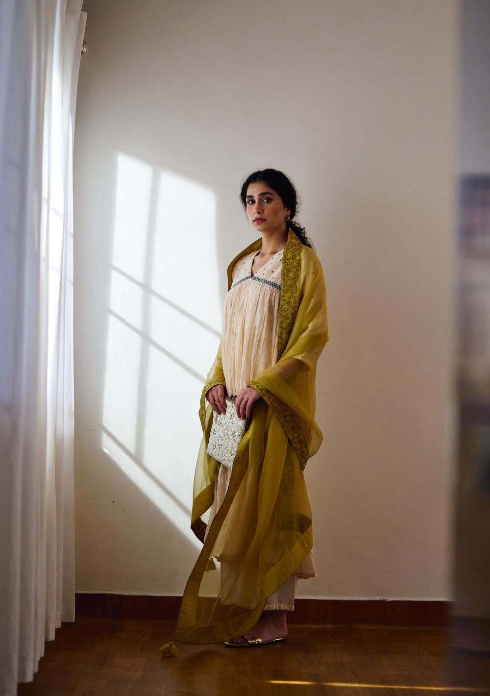 Nyla ivory kurta set