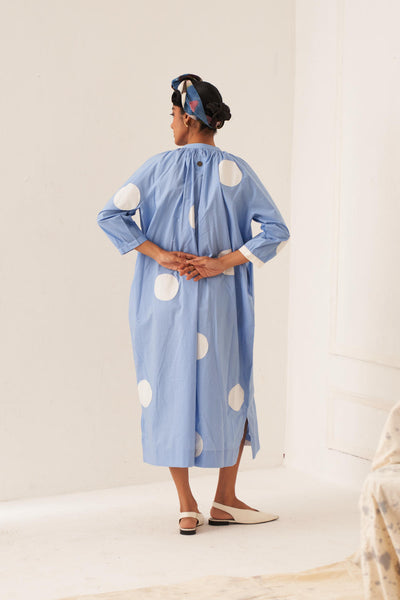 Luna Applique Gathered Dress