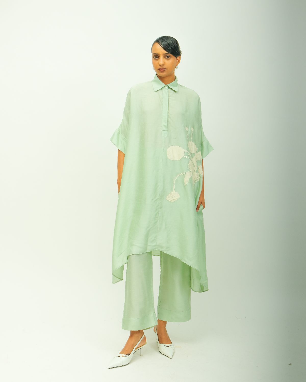 Teal Bloom Kurta Set