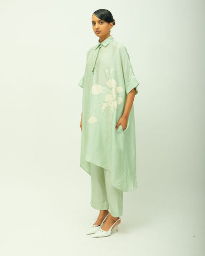 Teal Bloom Kurta Set