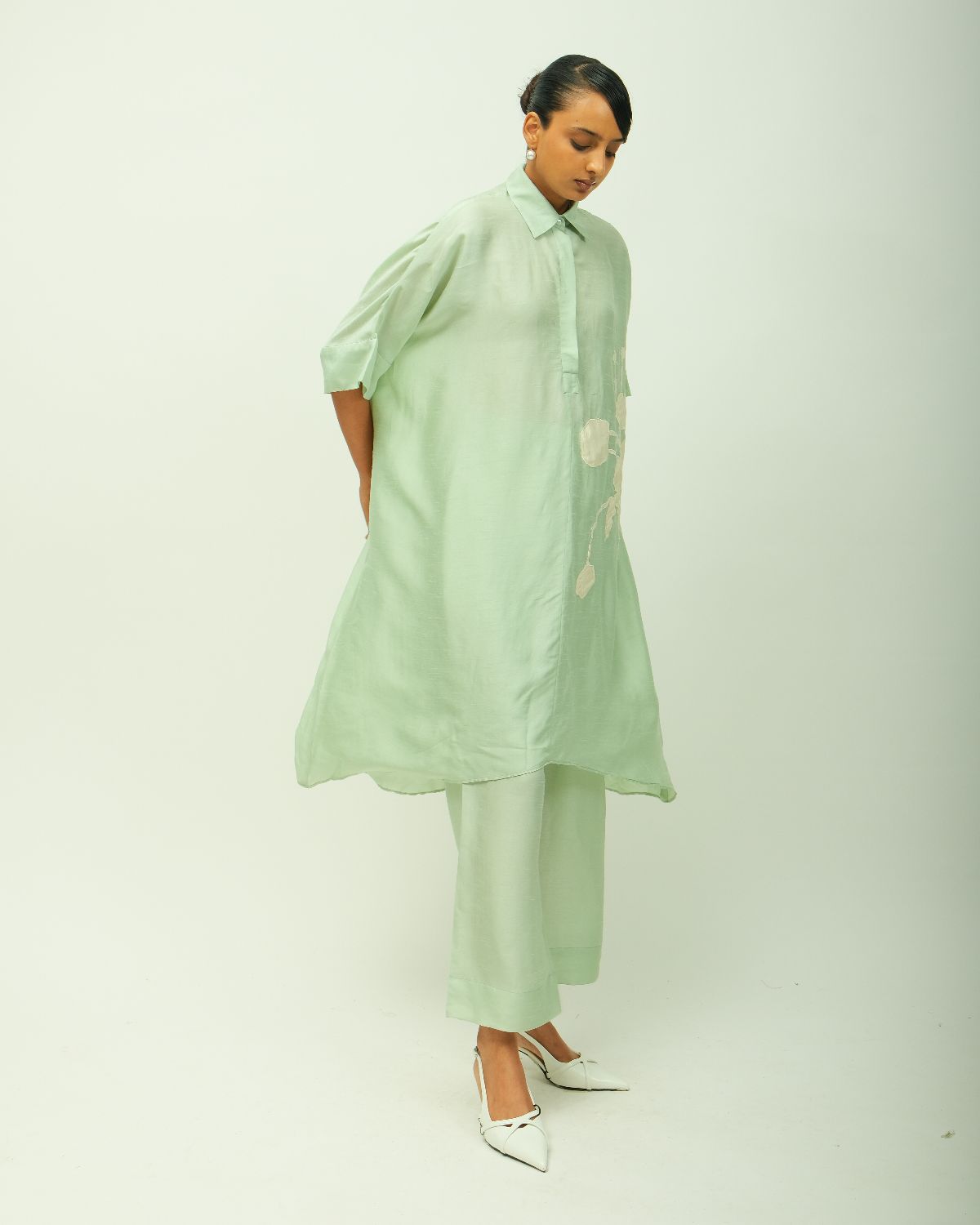 Teal Bloom Kurta Set