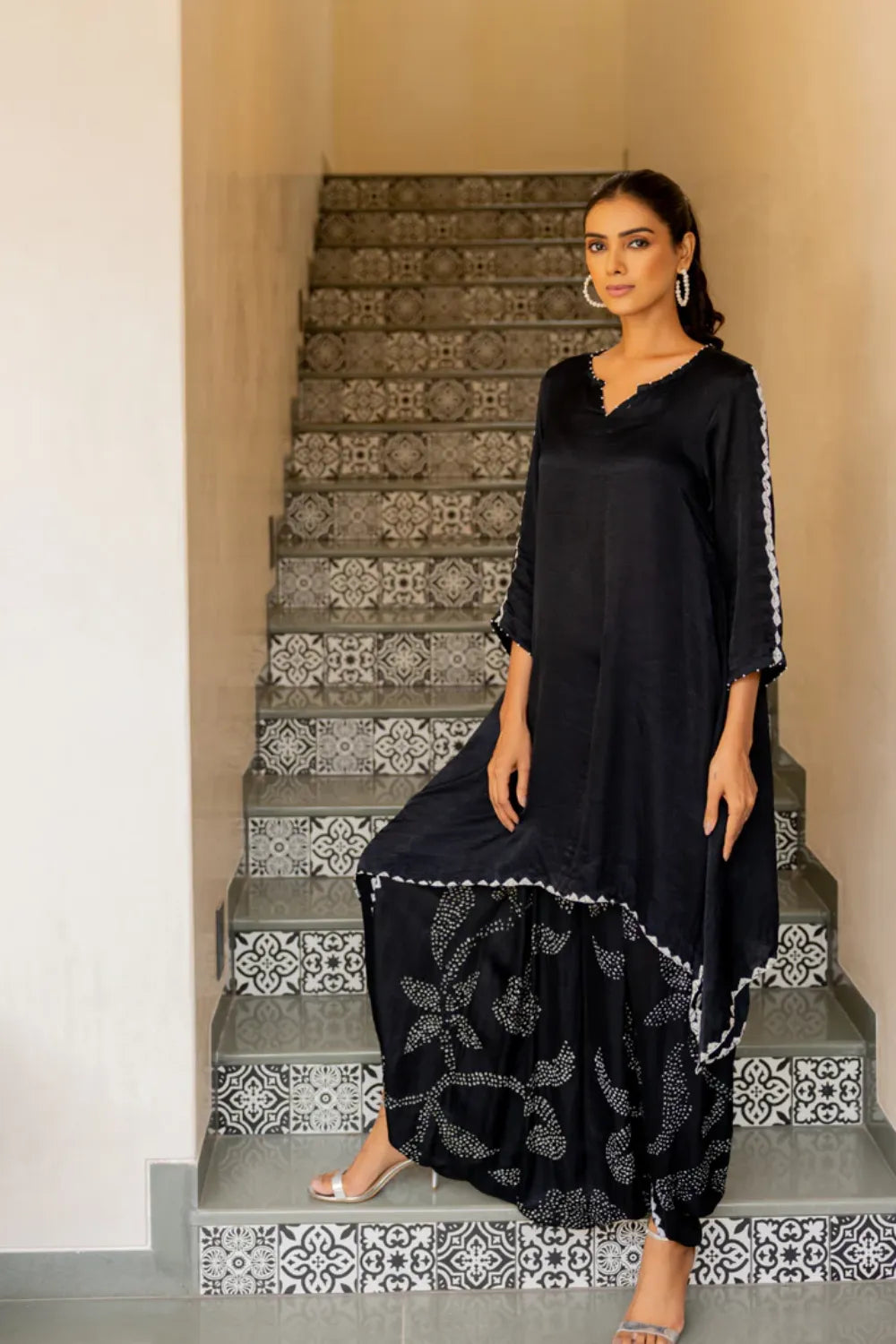 ORIGAMI SKIRT SET-BLACK