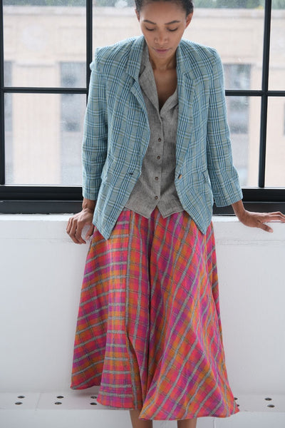 Ocean Plaid Blazer