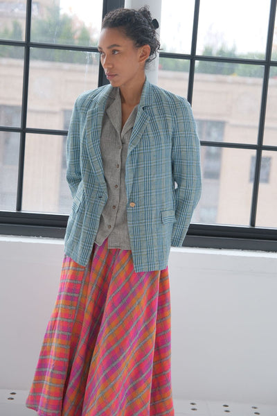 Ocean Plaid Blazer