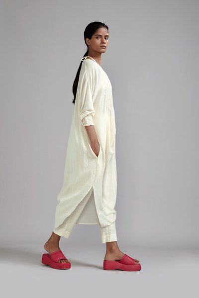 Off-White Smocked Cowl Tunic Set (3 PCS)
