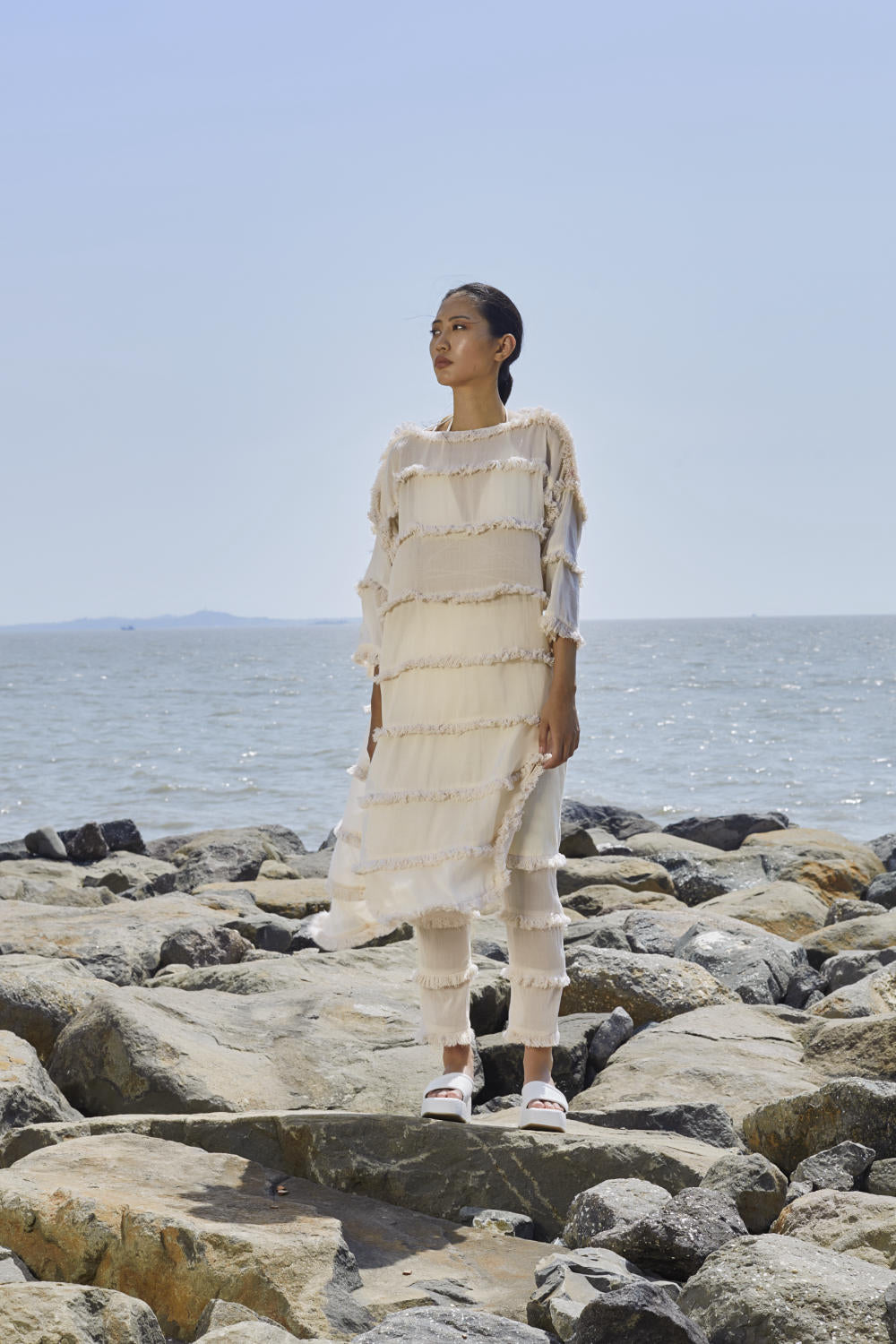Off-White Tassle Tier Tunic