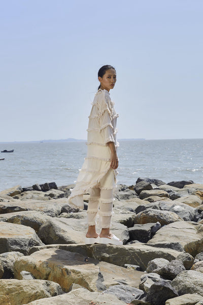 Off-White Tassle Tier Tunic
