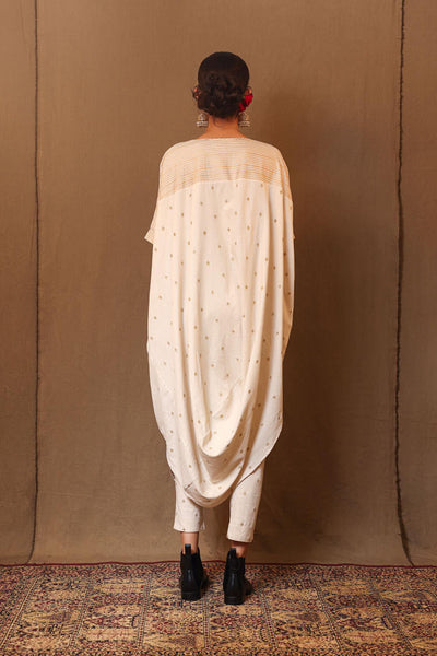 Off-White Club EMB Buttoned Cowl Tunic Set (2 PCS)