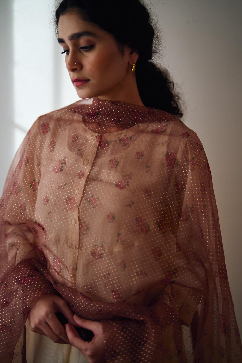 Oleander old rose dupatta