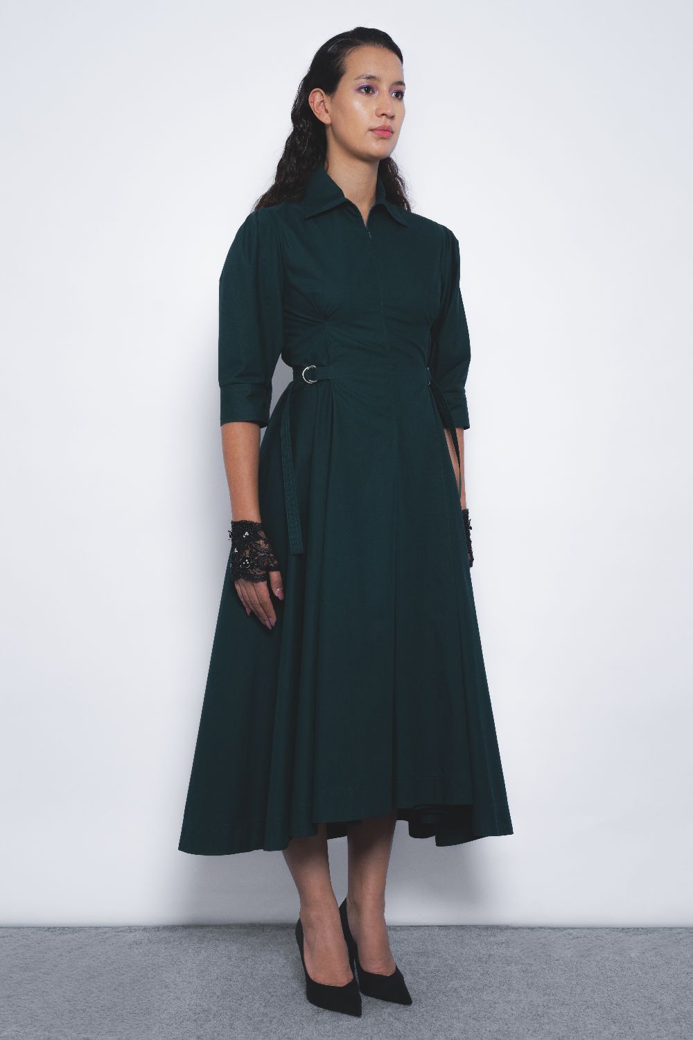 Olivette Dress - Forest Green