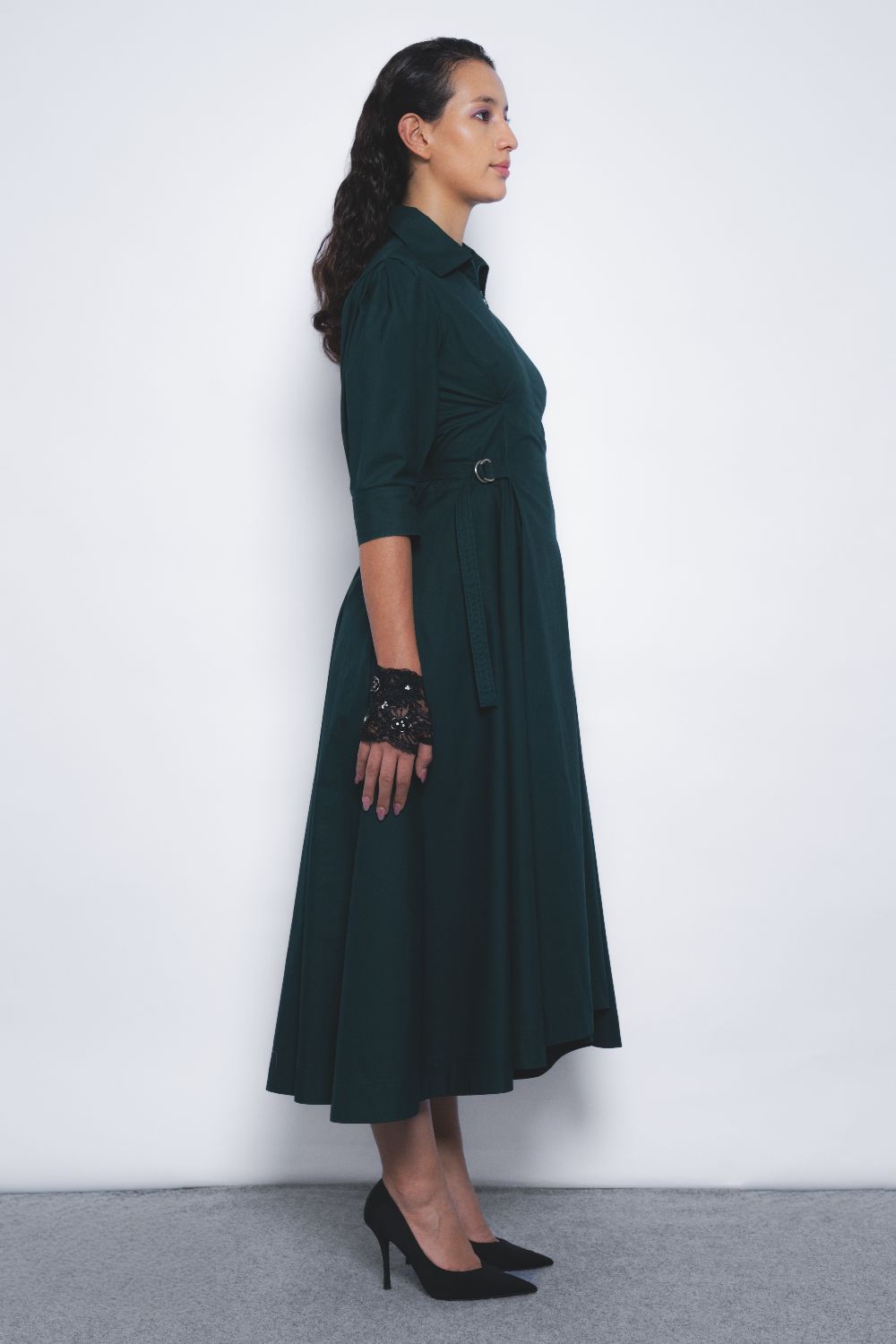 Olivette Dress - Forest Green
