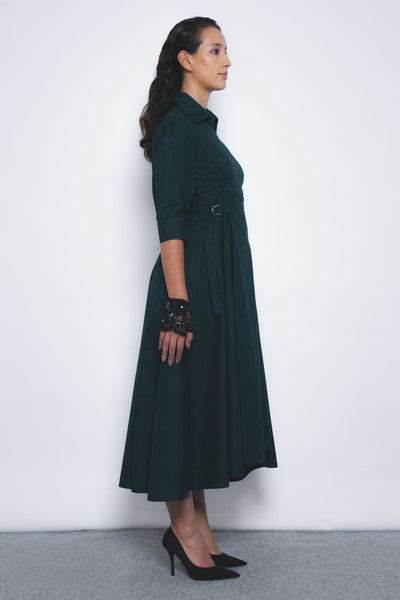 Olivette Dress - Forest Green