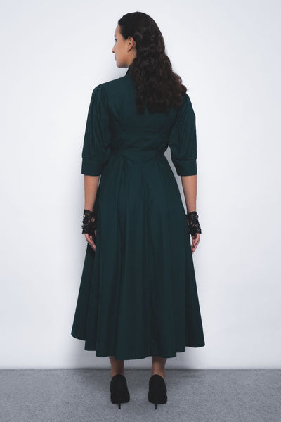 Olivette Dress - Forest Green