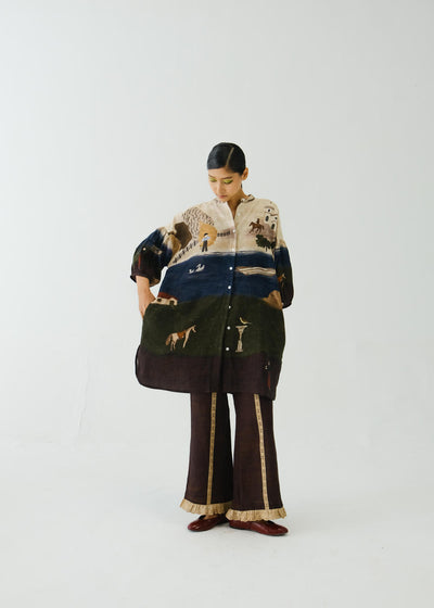 Oracle Set-Village Print + Ruffled Pant