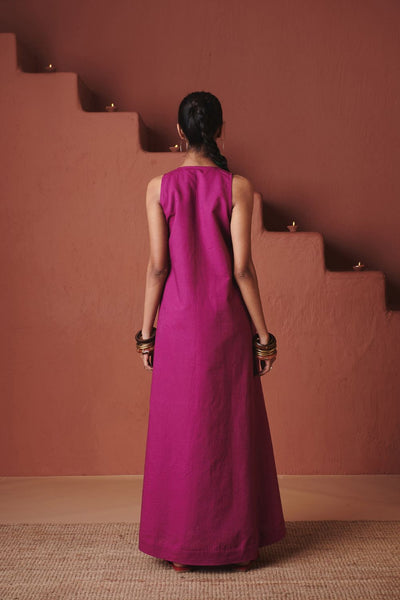 Orchid Co Linen Flared Dress