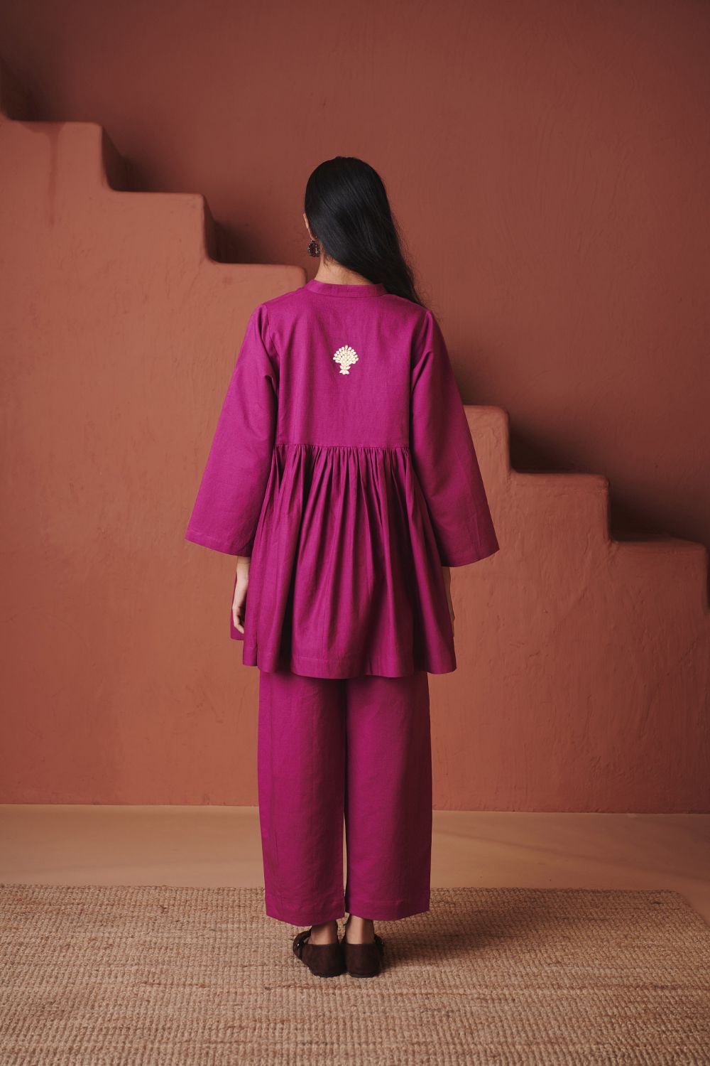 Orchid Co Linen Gathered Shirt Set