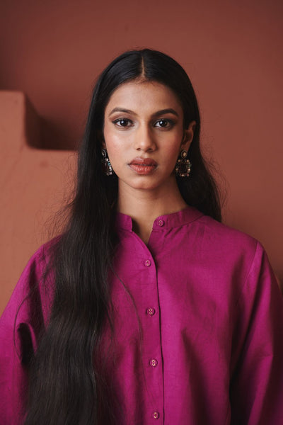 Orchid Co Linen Gathered Shirt Set
