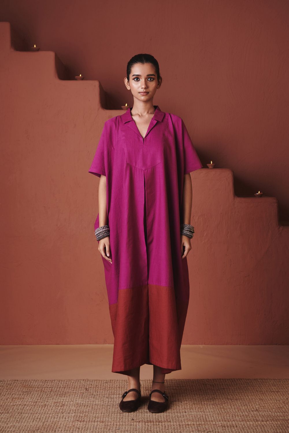 Orchid Co Linen Kaftan Dress