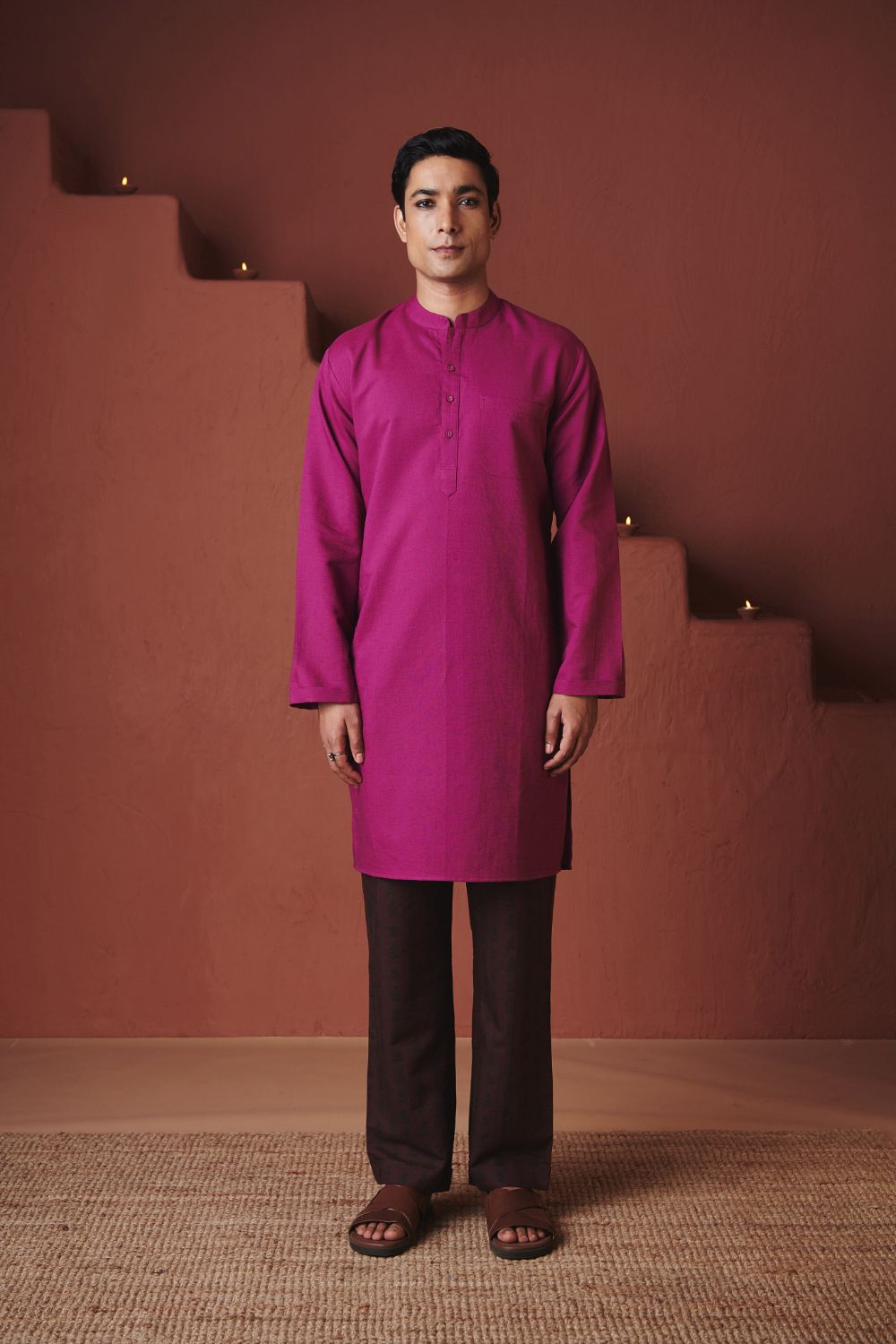 Orchid Co Linen Men's Classic Kurta