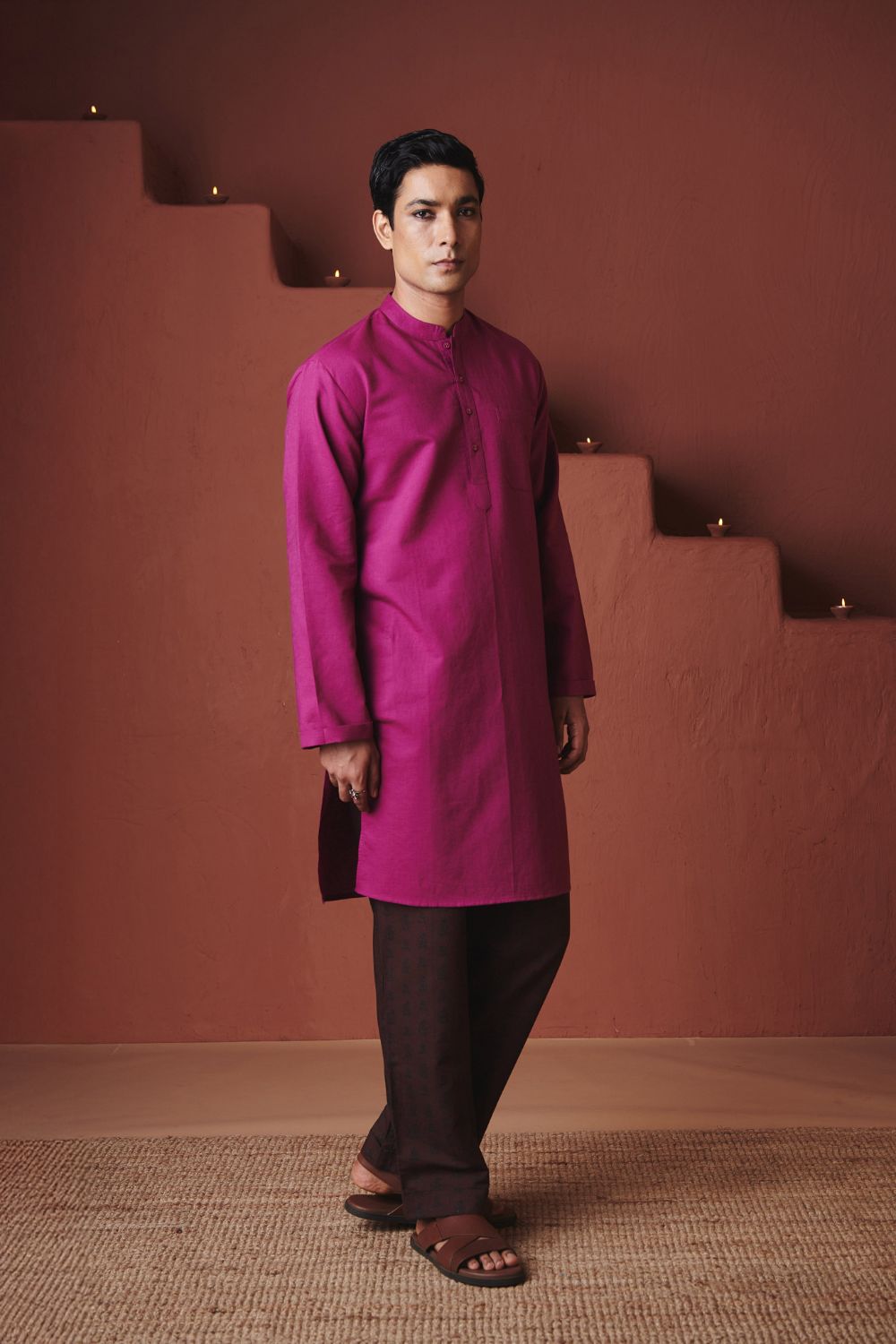 Orchid Co Linen Men's Classic Kurta