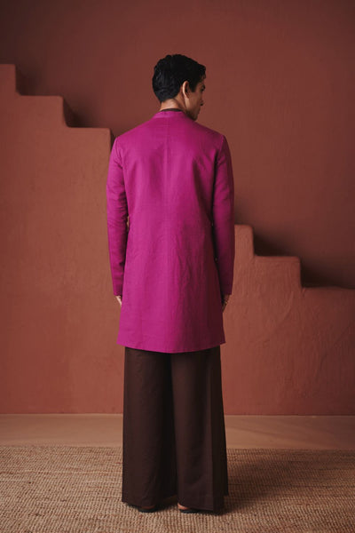 Orchid Co Linen Men's Long Jacket