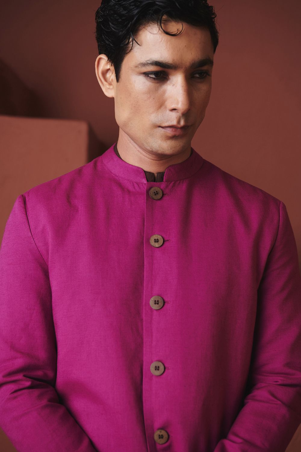 Orchid Co Linen Men's Long Jacket