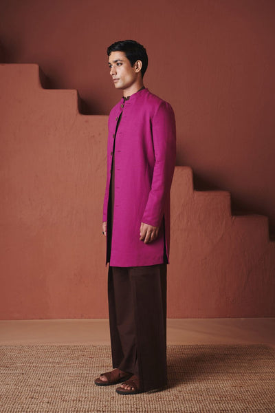 Orchid Co Linen Men's Long Jacket