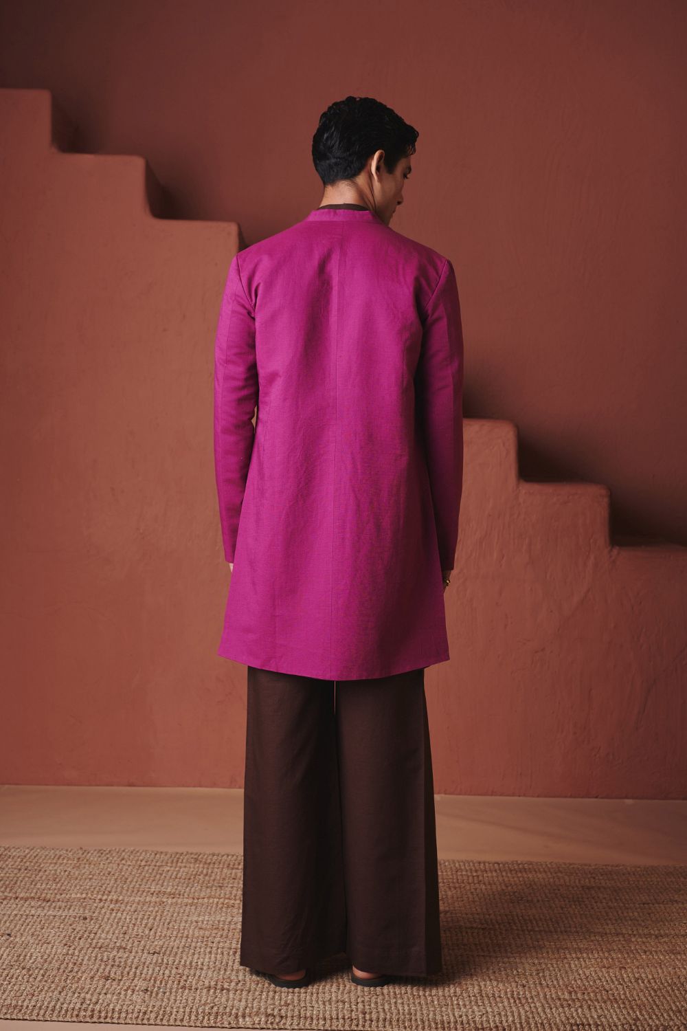 Orchid Co Linen Men's Long Jacket