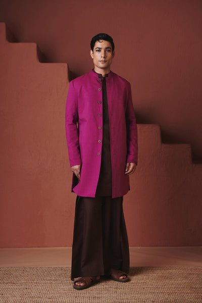 Orchid Co Linen Men's Long Jacket