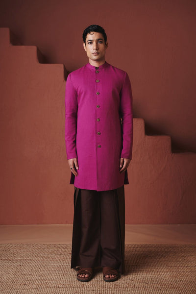 Orchid Co Linen Men's Long Jacket